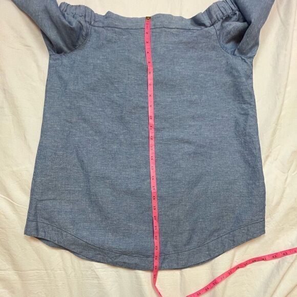 Free People Off the Shoulder Top in Chambray, size S - EUC - Picture 11 of 11